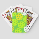 Pickleball Verjaardagsfeest Schattigee Groene Spor Pokerkaarten (Achterkant)