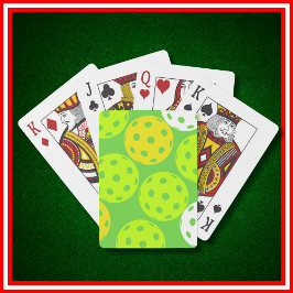 Pickleball Verjaardagsfeest Schattigee Groene Spor Pokerkaarten