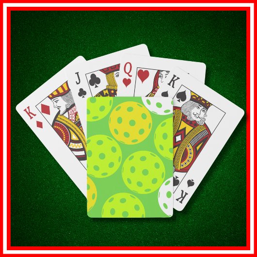 Pickleball Verjaardagsfeest Schattigee Groene Spor Pokerkaarten