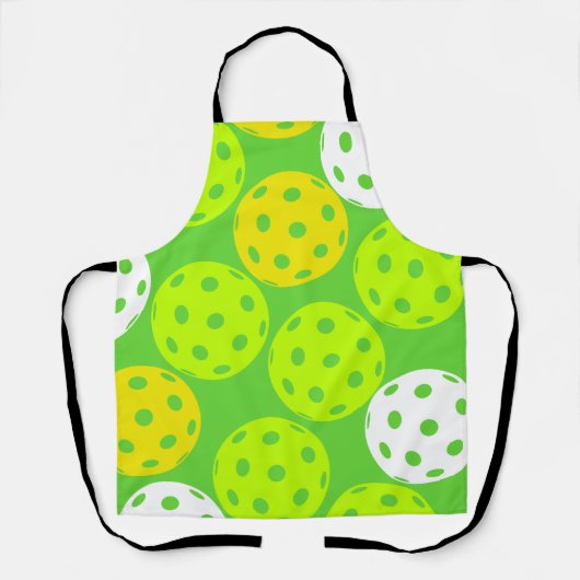 Pickleball Verjaardagsfeest Schattigee Groene Spor Schort (Voorkant)