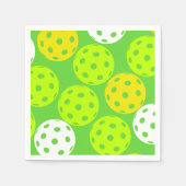 Pickleball Verjaardagsfeest Schattigee Groene Spor Servet (Voorkant)