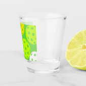 Pickleball Verjaardagsfeest Schattigee Groene Spor Shot Glas (Rechts)