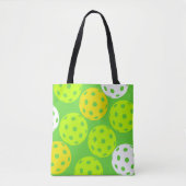 Pickleball Verjaardagsfeest Schattigee Groene Spor Tote Bag (Voorkant)