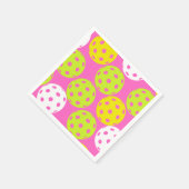 Pickleball Verjaardagsfeest Schattigee Roze Sport Servet (Hoek)