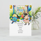 Pickleball verjaardagsfeest voor Siamese kattenlie Kaart (Staand voorkant)