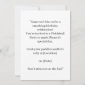 Pickleball verjaardagsfeest voor Siamese kattenlie Kaart (Achterkant)