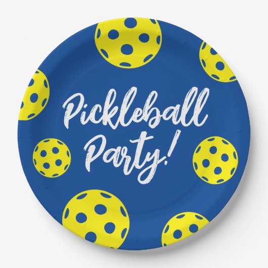 Pickleball Verjaardagsfeestje borden (beschikbaar) Papieren Bordje (Voorkant)