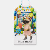 Pickleball verjaardagsfeestje cadeaulabel (Voorkant)