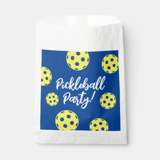 Pickleball Verjaardagsfeestje gunstzakken voor lek Bedankzakje (Voorkant)