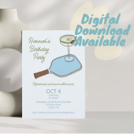 Pickleball verjaardagsfeestje kaart