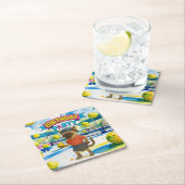 Pickleball verjaardagsfeestje kartonnen onderzetters (Insitu)