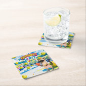 Pickleball verjaardagsfeestje kartonnen onderzetters (Insitu)