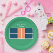 Pickleball verjaardagsfeestje papieren bordje (Feest)