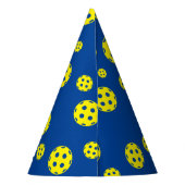 Pickleball Verjaardagsfeestje petten met aangepast Feesthoedjes (Achterkant)