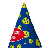 Pickleball Verjaardagsfeestje petten met aangepast Feesthoedjes (Rechts)