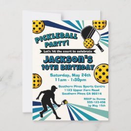 Pickleball Verjaardagsfeestje Retro Vintage Ansich Briefkaart