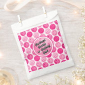 Pickleball verjaardagsfeestje roze wit gepersonali bedankzakje (Geknipt)
