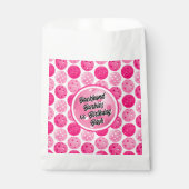 Pickleball verjaardagsfeestje roze wit gepersonali bedankzakje (Voorkant)