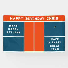 Pickleball verjaardagsfeestje spandoek