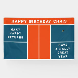 Pickleball verjaardagsfeestje spandoek