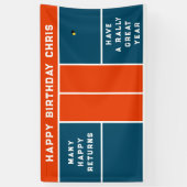 Pickleball verjaardagsfeestje spandoek (Verticaal)