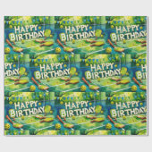 Pickleball verjaardagsfeestje thema cadeaupapier (Vlak)