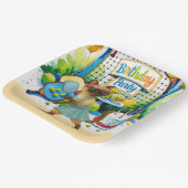 Pickleball verjaardagsfeestje thema papieren bordje (Gebogen)