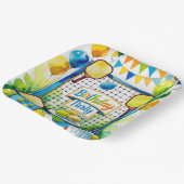 Pickleball verjaardagsfeestje thema papieren bordje (Gebogen)