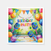 Pickleball verjaardagsfeestje thema servet (Voorkant)