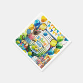 Pickleball verjaardagsfeestje thema servet (Hoek)