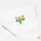 Pickleball verjaardagsfeestje vierkante sticker (Envelop)