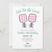 Pickleball verjaardagsuitnodiging kaart (Voorkant)