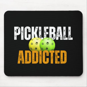 Pickleball verslaafd aan pickleball muismat