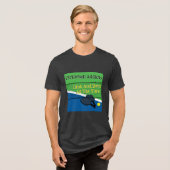 Pickleball verslaafden drinken en rijden de hele t Tri-Blend shirt (Voorkant volledig)