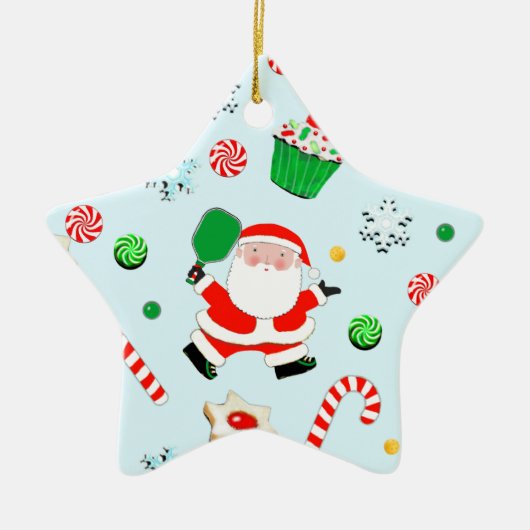 Pickleball-verzamelobject Keramisch Ornament (Voorkant)