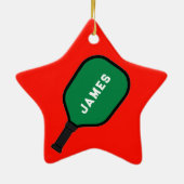 Pickleball-verzamelobject Keramisch Ornament (Achterkant)