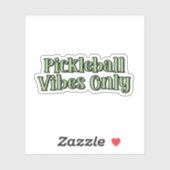 Pickleball Vibes alleen groen Pickleball Sticker (Vel)