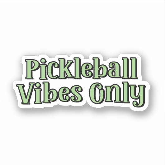 Pickleball Vibes alleen groen Pickleball Sticker (Voorkant)