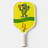Pickleball Vibes Cartoon Pickle Paddle (Achterkant)