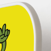 Pickleball Vibes Cartoon Pickle Paddle (Links Detail)