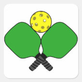 Pickleball Vierkante Sticker (Voorkant)