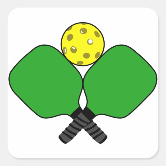 Pickleball Vierkante Sticker (Voorkant)
