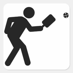 Pickleball Vierkante Sticker