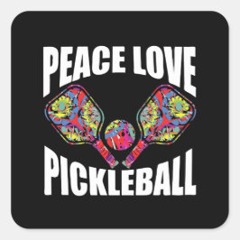 Pickleball Vierkante Sticker