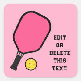 Pickleball Vierkante Sticker
