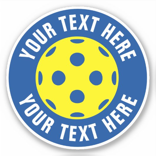 Pickleball vinyl stickers met aangepaste tekst (Voorkant)
