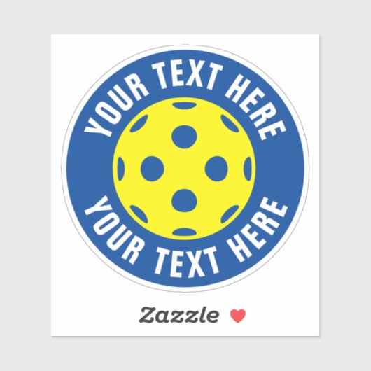 Pickleball vinyl stickers met aangepaste tekst (Vel)