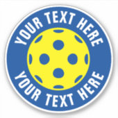 Pickleball vinylstickers met aangepaste tekst sticker (Voorkant)