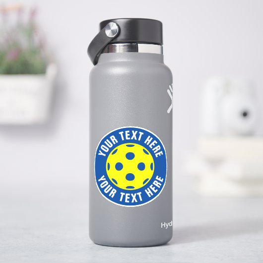 Pickleball vinylstickers met aangepaste tekst sticker (HydroFlask)