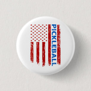Pickleball Vlag - Paddleball Pickleball Spelen Am Ronde Button 3,2 Cm